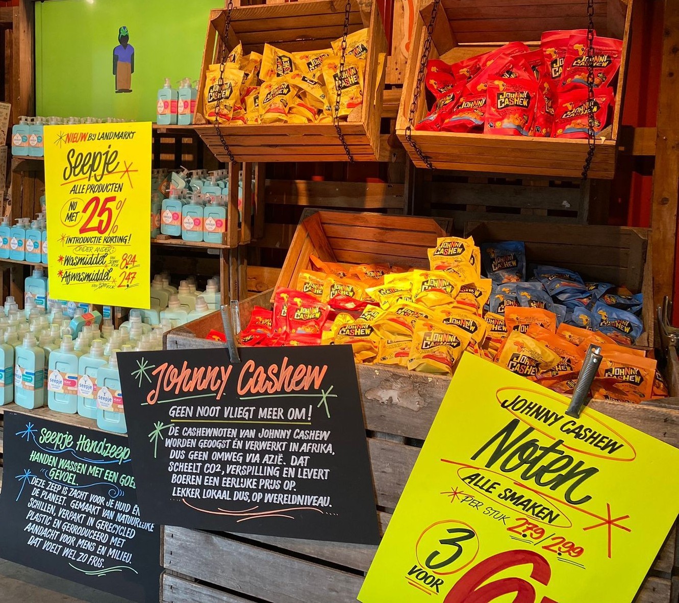 johnny cashew bij landmarkt thema